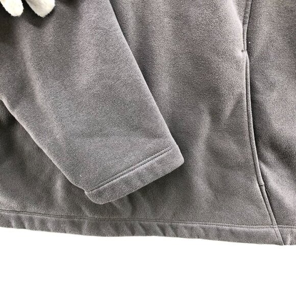 Under Armour Fleece Pullover Womens M 1/2 Zip Gray Loose Mock Neck Sweatshirt - Picture 5 of 12